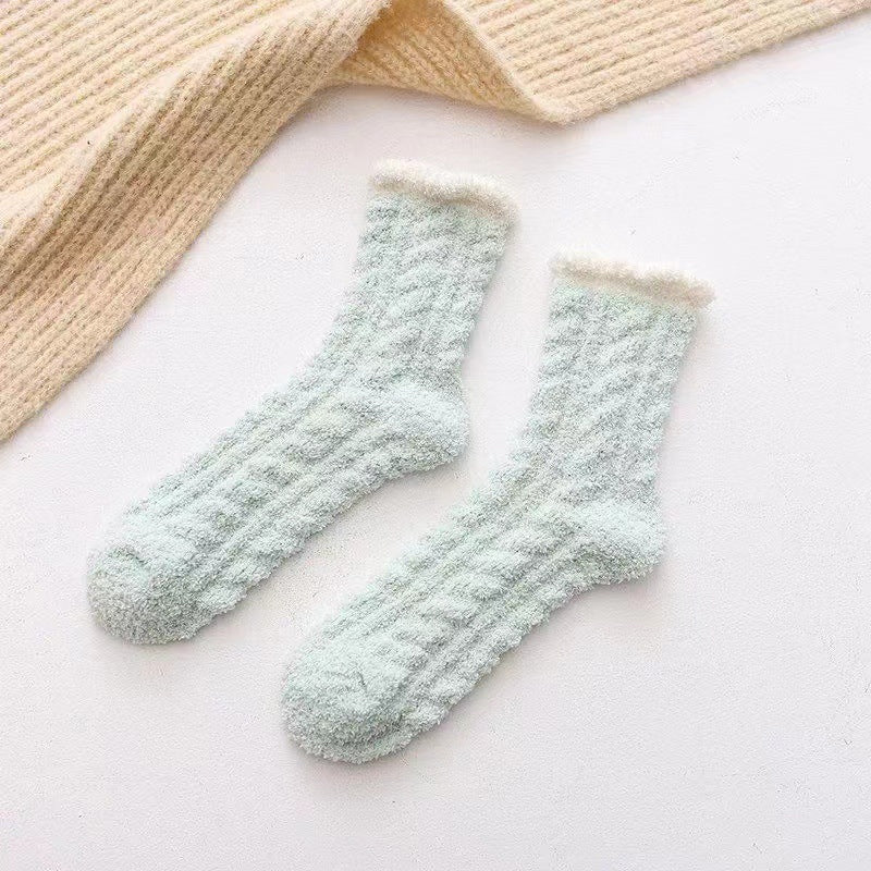 Fuzzy Christmas Holiday Socks