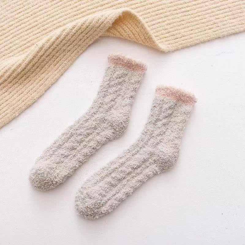 Fuzzy Christmas Holiday Socks