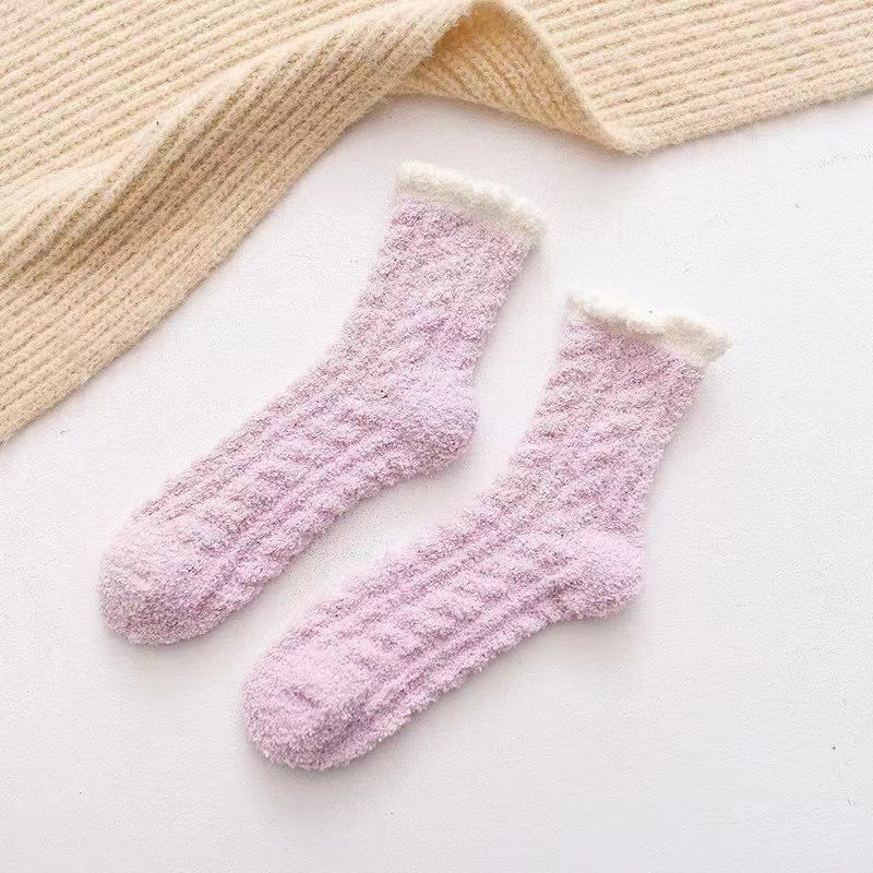 Fuzzy Christmas Holiday Socks