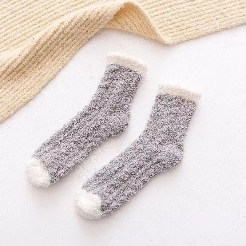 Fuzzy Christmas Holiday Socks