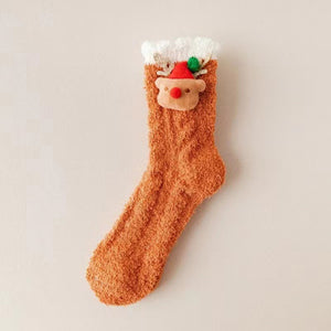 Fuzzy Christmas Holiday Socks