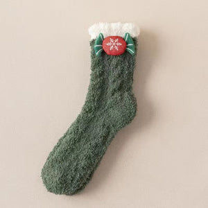 Fuzzy Christmas Holiday Socks