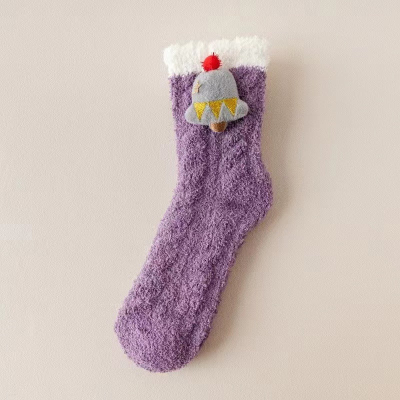 Fuzzy Christmas Holiday Socks