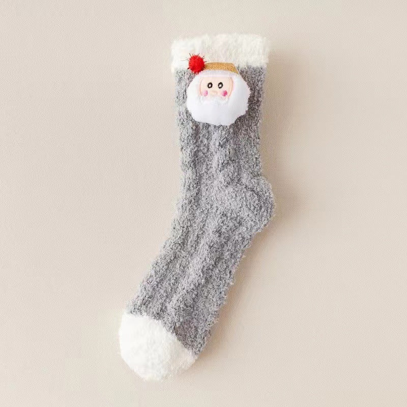 Fuzzy Christmas Holiday Socks