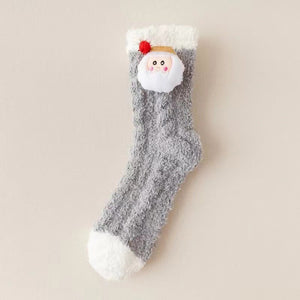 Fuzzy Christmas Holiday Socks