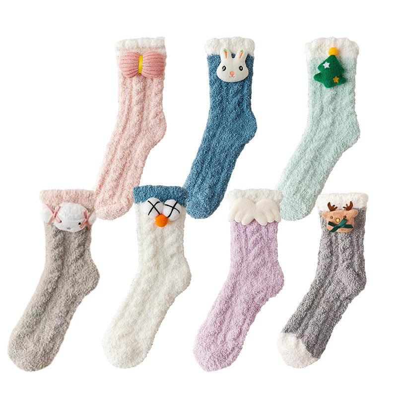Fuzzy Christmas Holiday Socks