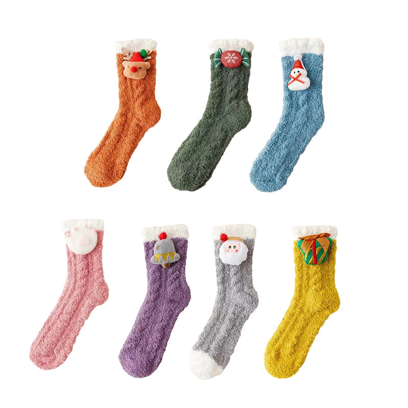 Fuzzy Christmas Holiday Socks