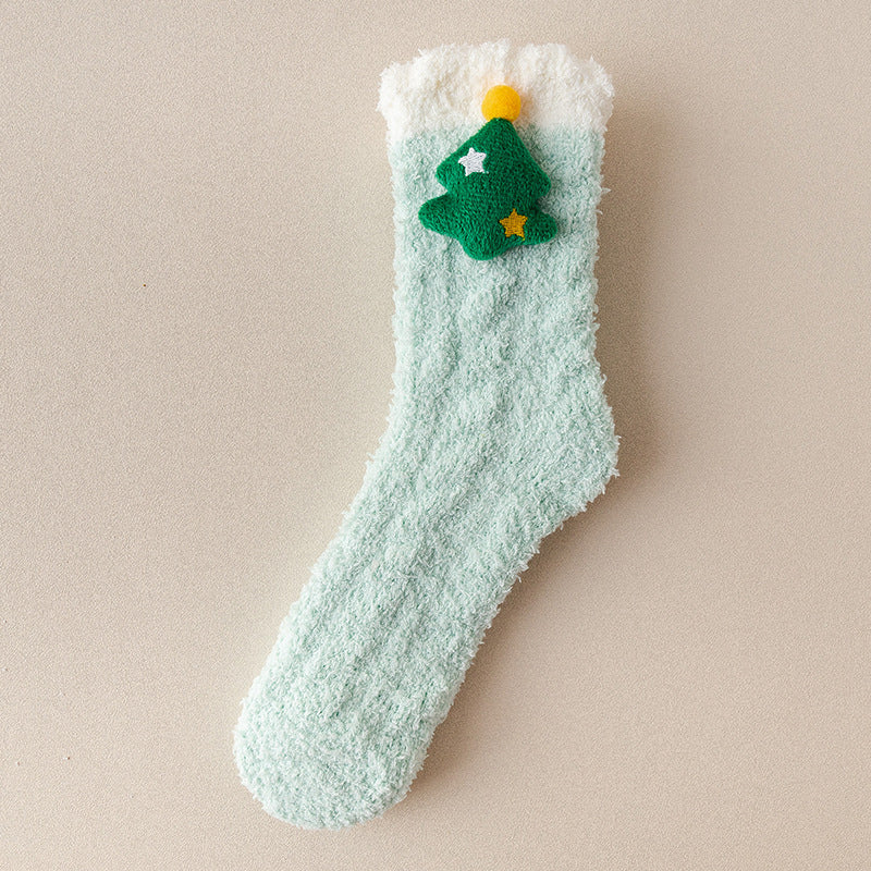 Fuzzy Christmas Holiday Socks