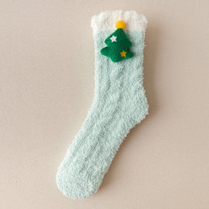 Fuzzy Christmas Holiday Socks