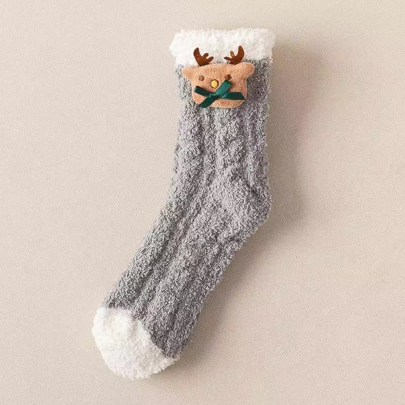 Fuzzy Christmas Holiday Socks