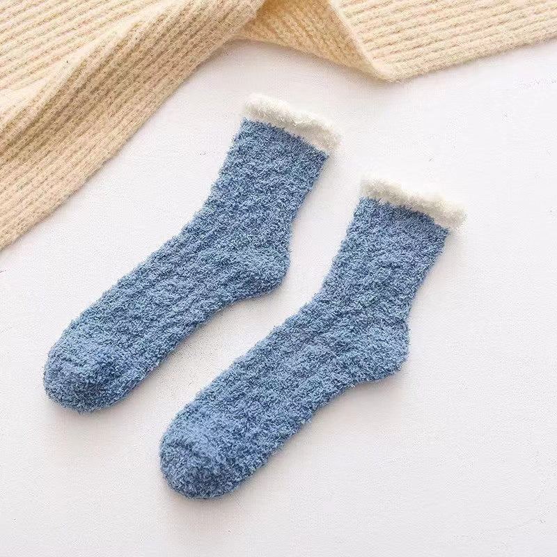 Fuzzy Christmas Holiday Socks