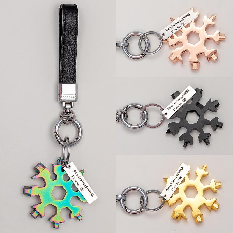 ❄️ 18-in-1 stainless steel snowflakes multi-tool