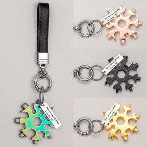 ❄️ 18-in-1 stainless steel snowflakes multi-tool