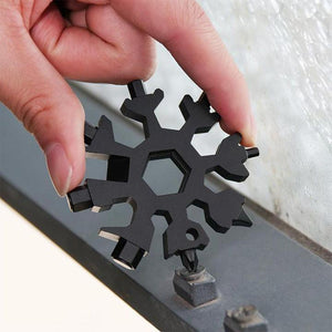 ❄️ 18-in-1 stainless steel snowflakes multi-tool
