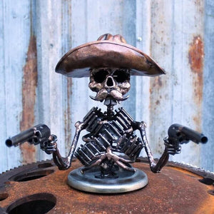 💀Cowboy Skull Gunslinger Hood Ornament💀