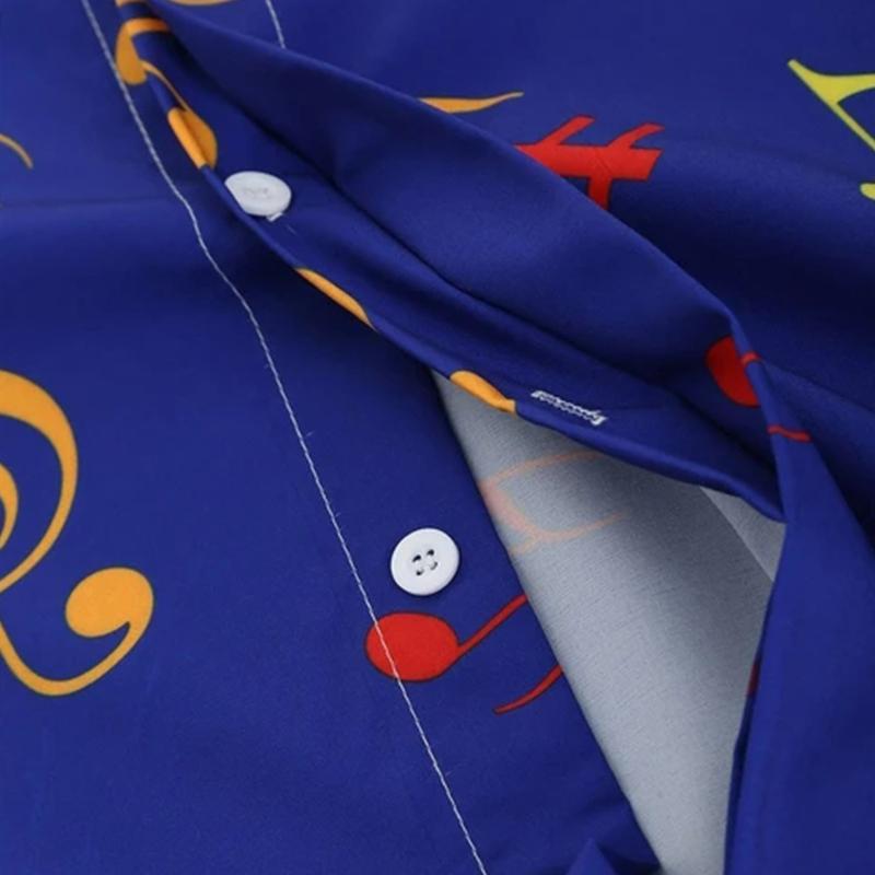 Colorful Music Notes Men's Shirt