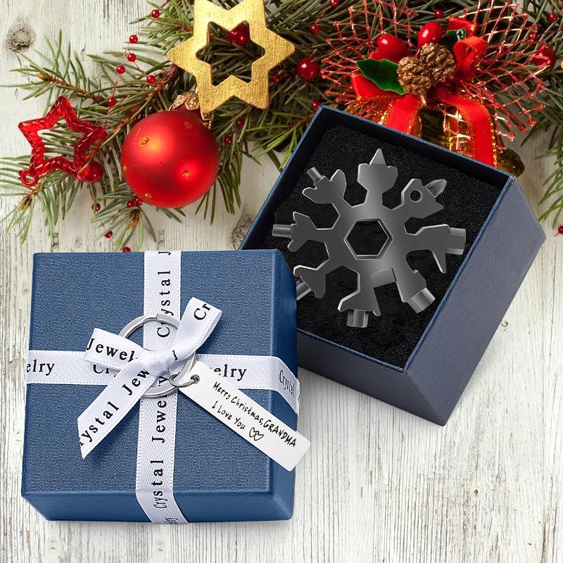 ❄️ 18-in-1 stainless steel snowflakes multi-tool