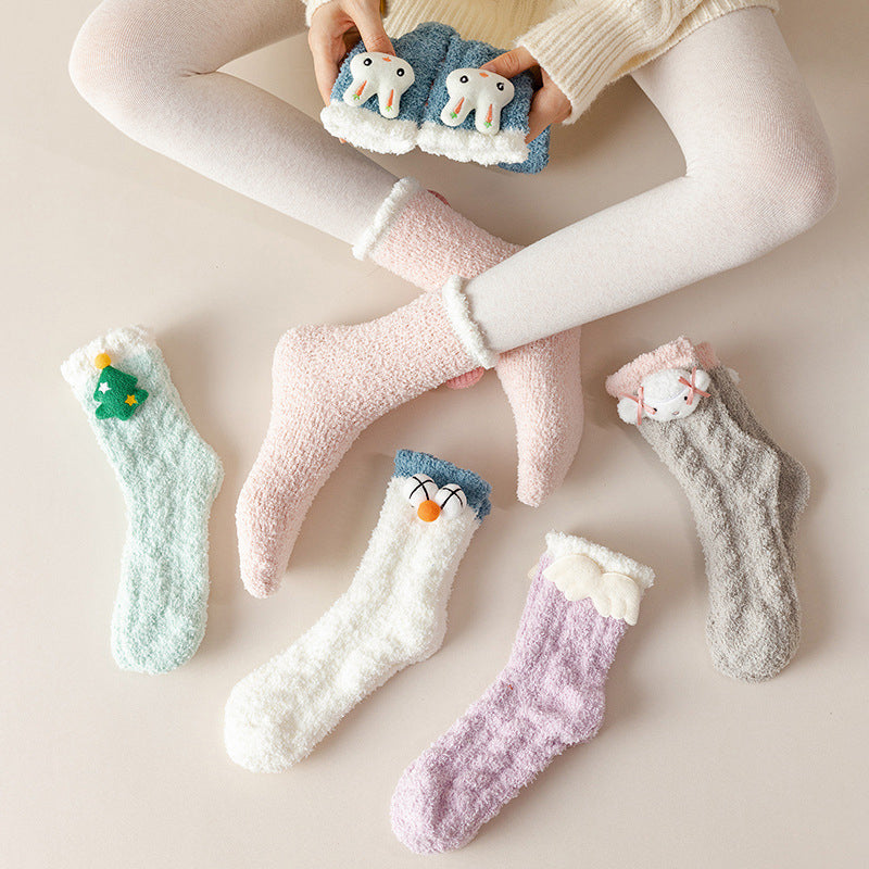 Fuzzy Christmas Holiday Socks