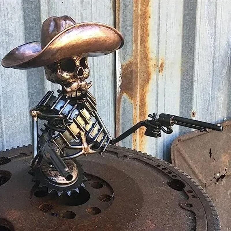 💀Cowboy Skull Gunslinger Hood Ornament💀