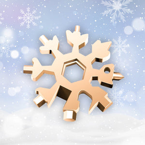 ❄️ 18-in-1 stainless steel snowflakes multi-tool