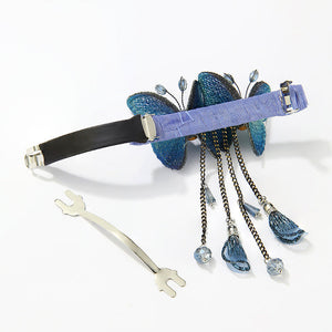 Temperament Butterfly Rhinestone Tassel Hair Clip