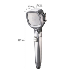 💦4-mode Handheld Pressurized Shower Head with Pause Switch