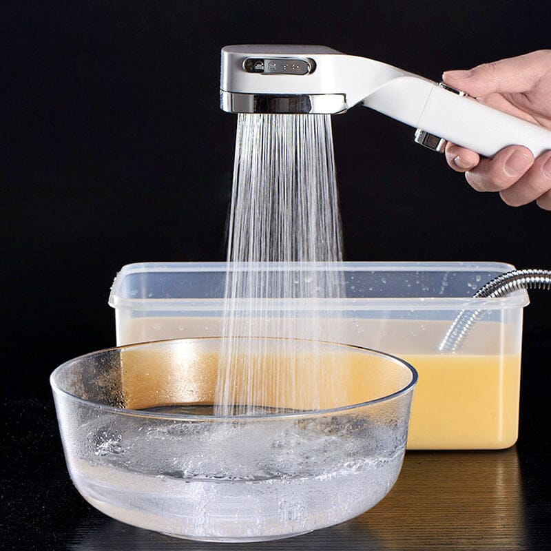 💦4-mode Handheld Pressurized Shower Head with Pause Switch