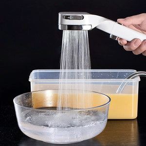 💦4-mode Handheld Pressurized Shower Head with Pause Switch