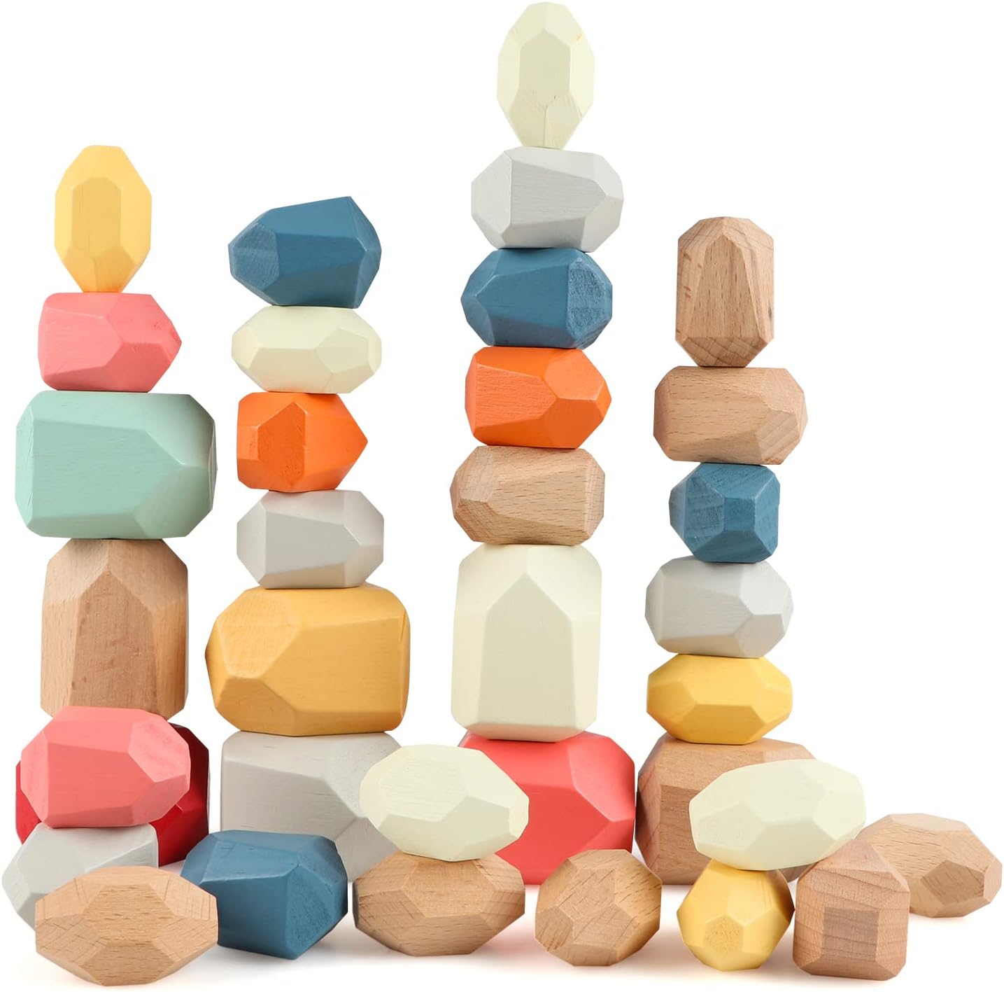 Wooden Sorting Stacking Rocks Stones| Best Christmas Gift🎁