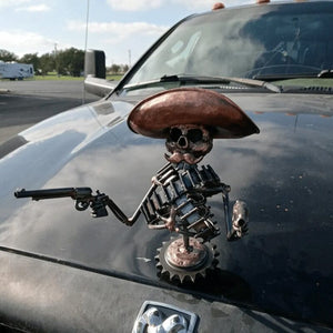 💀Cowboy Skull Gunslinger Hood Ornament💀
