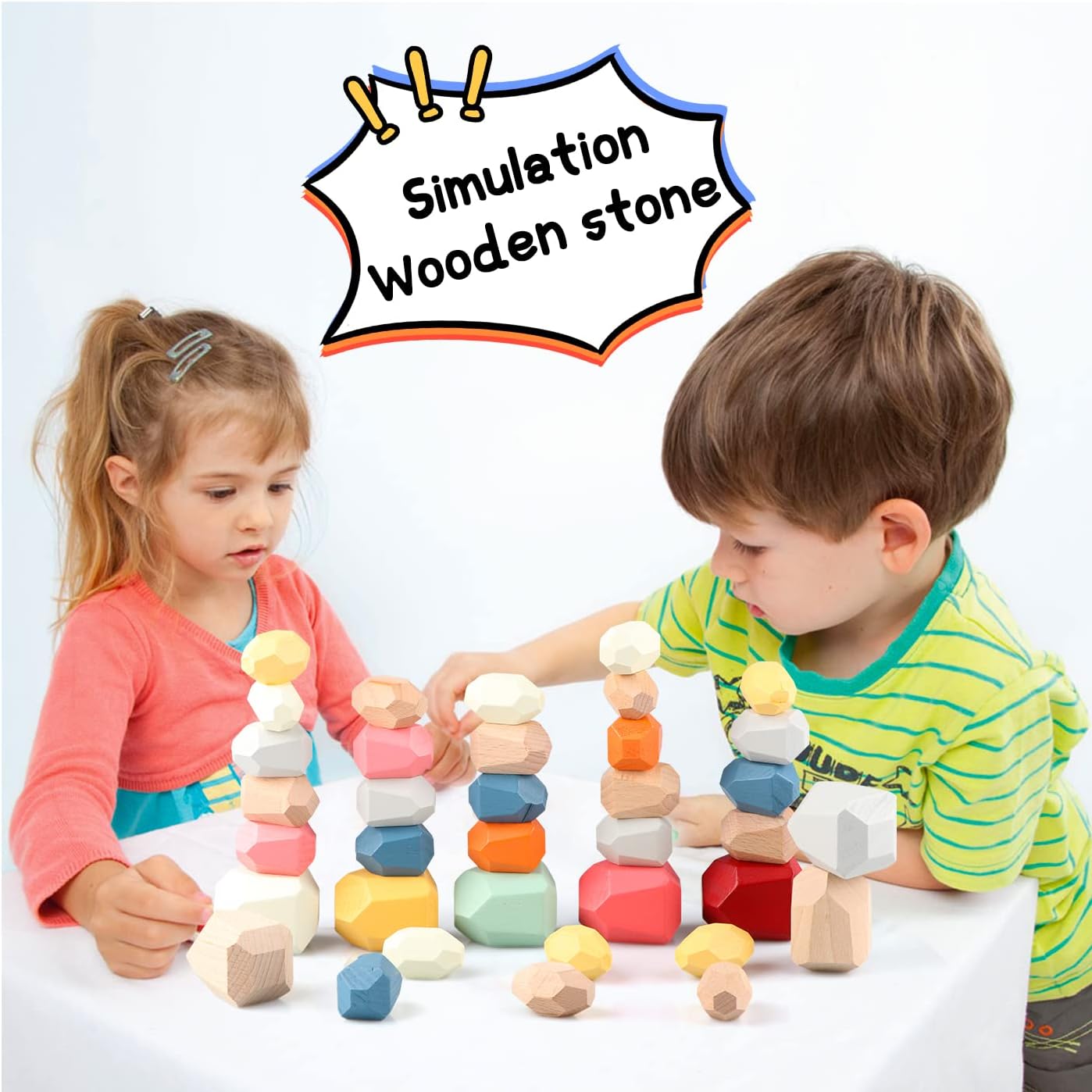 Wooden Sorting Stacking Rocks Stones| Best Christmas Gift🎁
