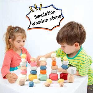 Wooden Sorting Stacking Rocks Stones| Best Christmas Gift🎁