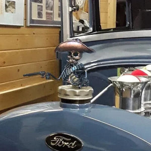 💀Cowboy Skull Gunslinger Hood Ornament💀