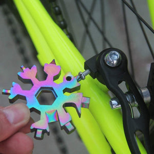 ❄️ 18-in-1 stainless steel snowflakes multi-tool