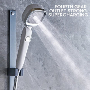 💦4-mode Handheld Pressurized Shower Head with Pause Switch