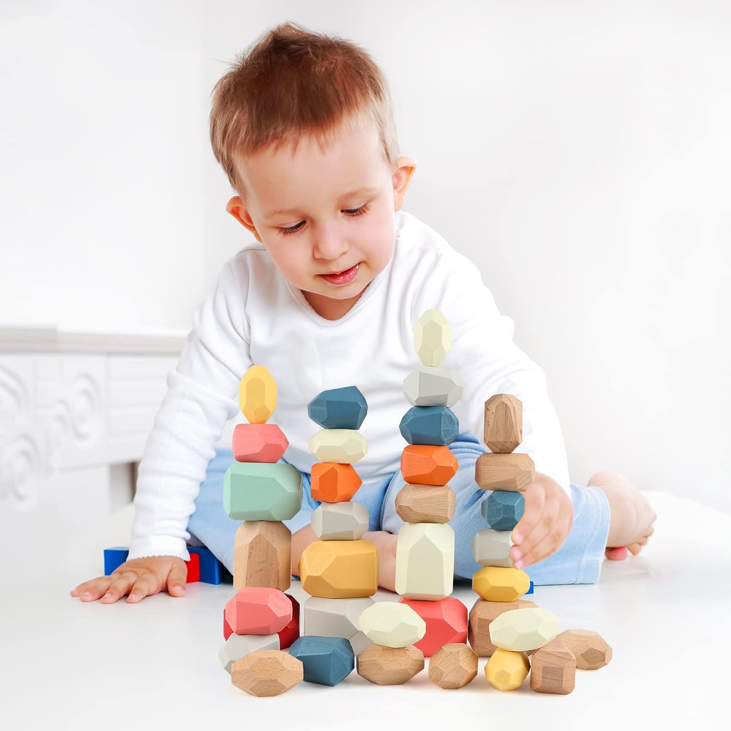 Wooden Sorting Stacking Rocks Stones| Best Christmas Gift🎁