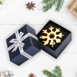 ❄️ 18-in-1 stainless steel snowflakes multi-tool
