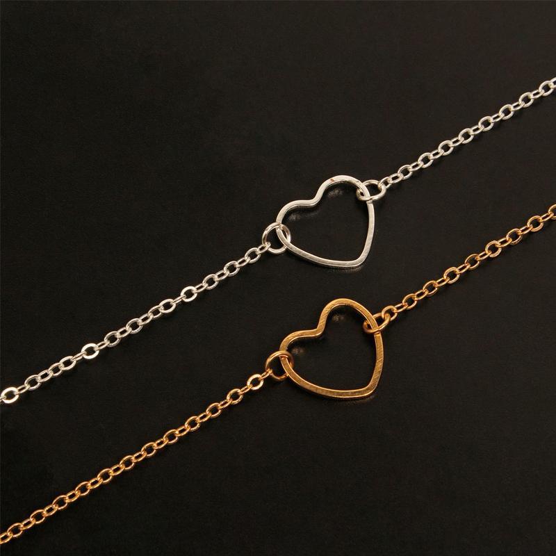 Heart Outline Ankle Bracelet