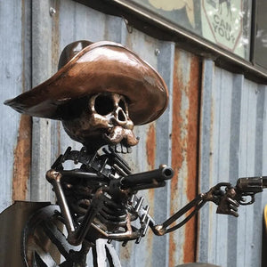 💀Cowboy Skull Gunslinger Hood Ornament💀