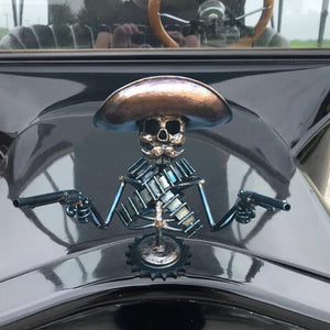 💀Cowboy Skull Gunslinger Hood Ornament💀