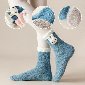 Fuzzy Christmas Holiday Socks