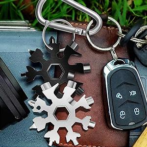 ❄️ 18-in-1 stainless steel snowflakes multi-tool